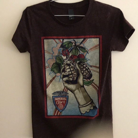 Obey Tops - OBEY Cherry Grenade Graphic Tee